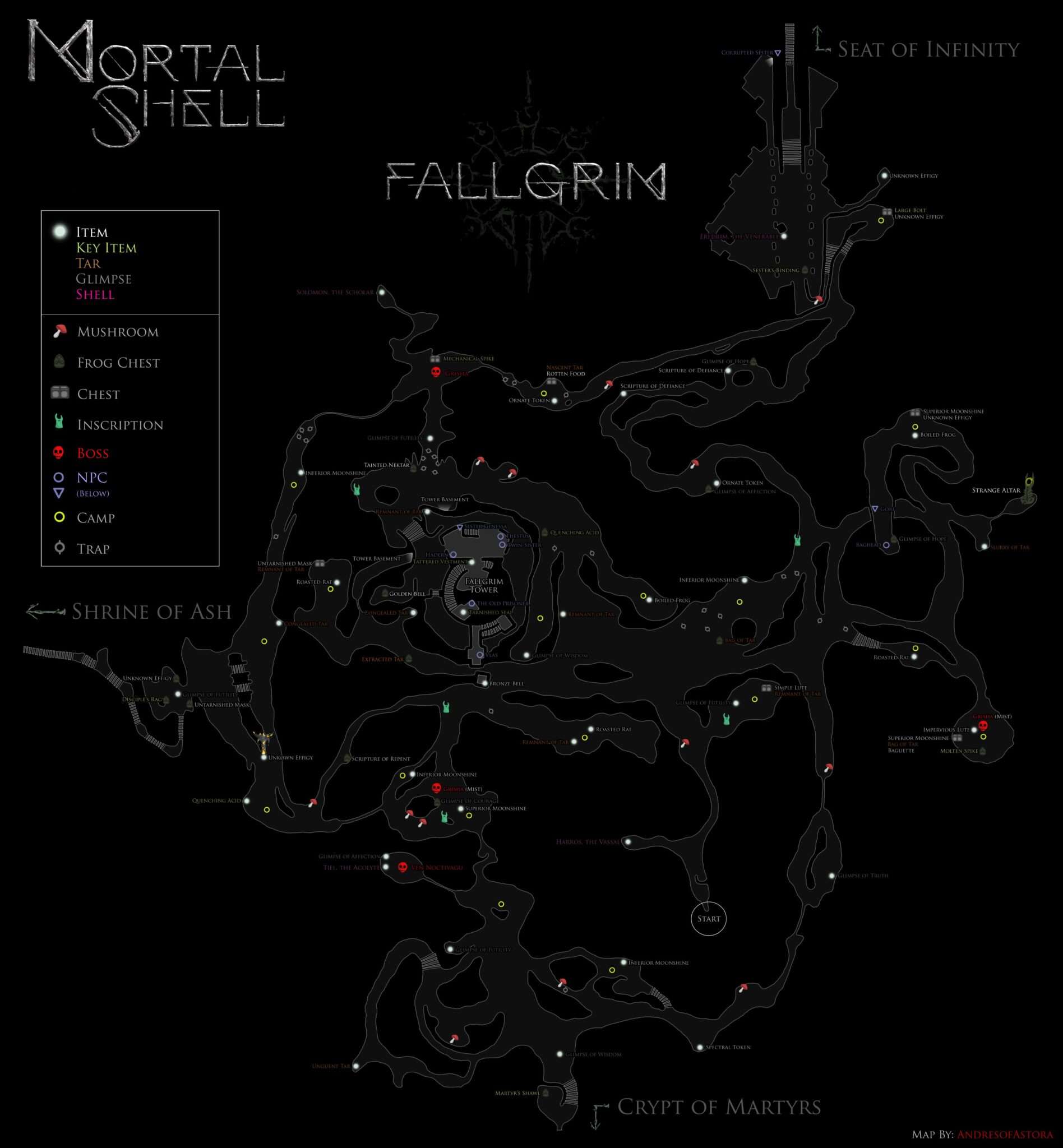 Карта мортал шелл локации