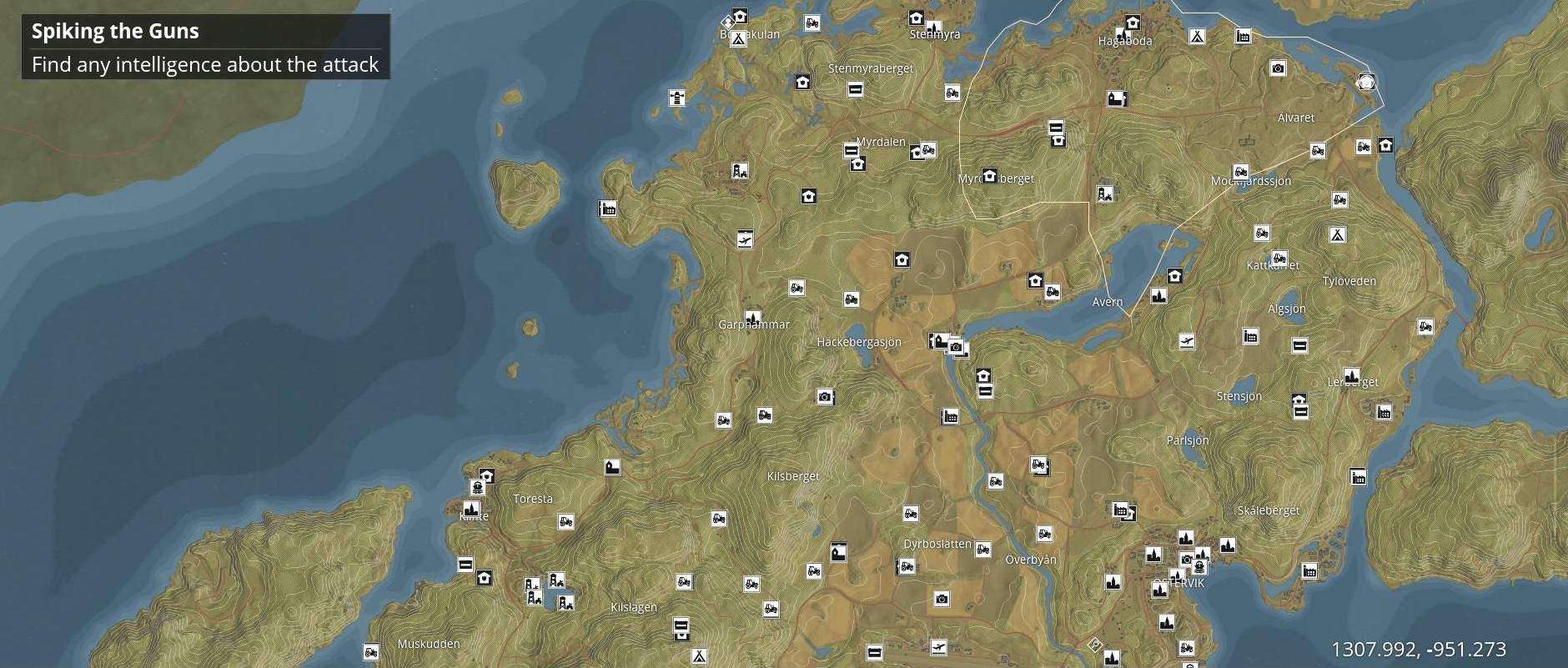 generation zero locate the houses on map