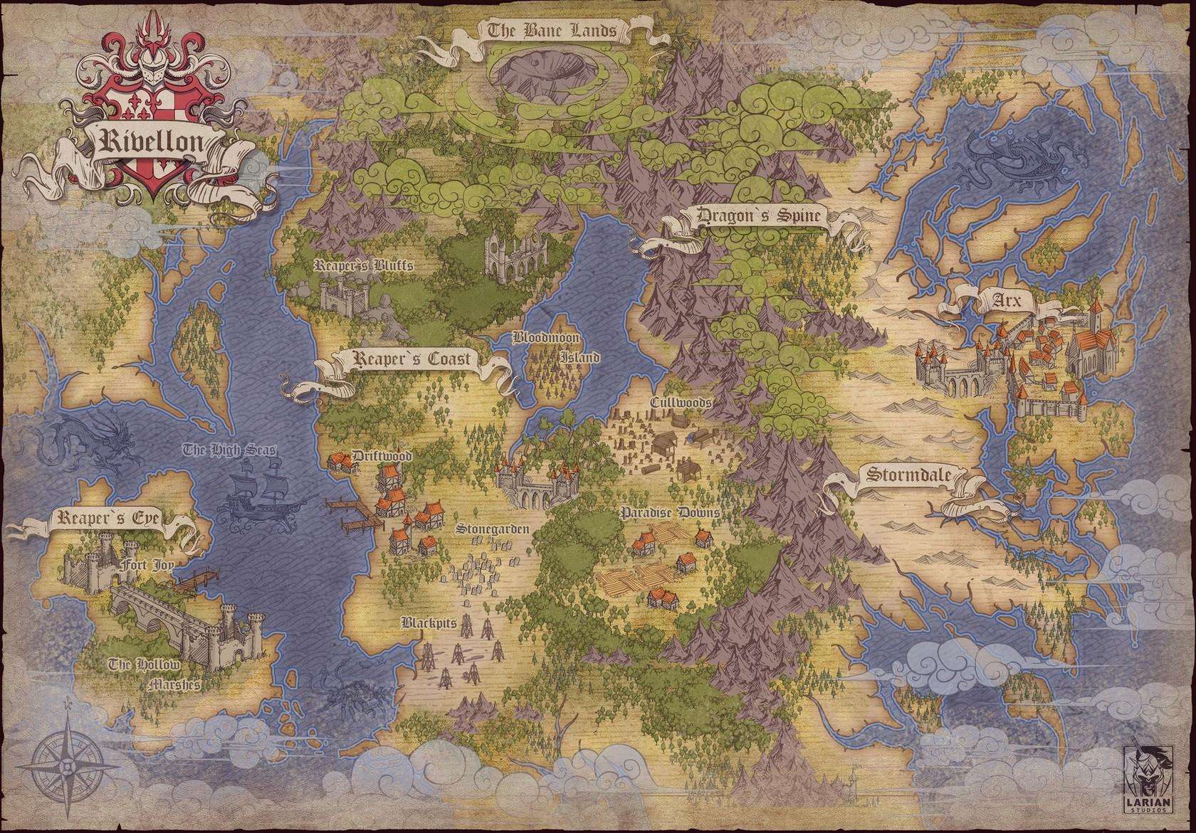 Divinity: Sin 2 - Maps (Recommended Level by Zones)